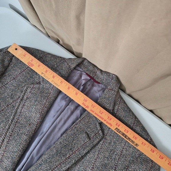 Jos A Bank Sport Coat Men 40L Harris Tweed Pure Scottish Wool Blazer Jacket READ - Picture 14 of 16